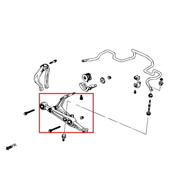 Triangles Inférieurs Avant Hardrace pour Honda Civic EK / EJ / EM
